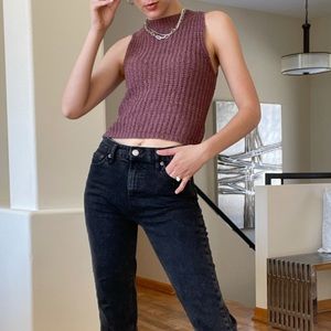 4Sienna purple mauve knit tank sweater Size S
